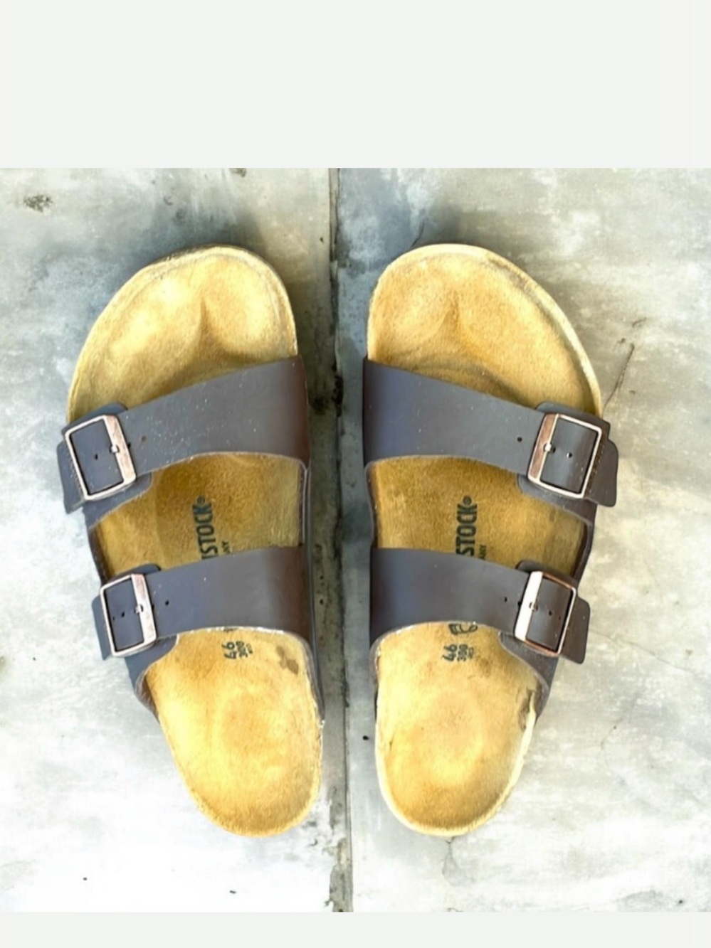 Birkenstock Arizona UNISEX Germany Made Dark Brown Sandals Size 46|300M13